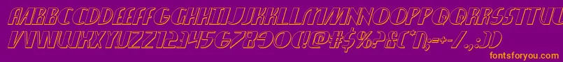 Nathanbrazil3Dital Font – Orange Fonts on Purple Background