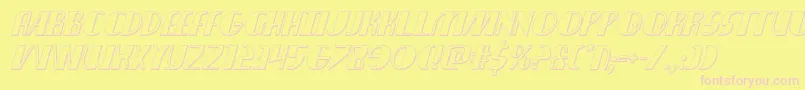 Nathanbrazil3Dital Font – Pink Fonts on Yellow Background