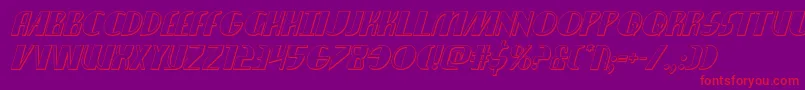 Nathanbrazil3Dital-Schriftart – Rote Schriften auf violettem Hintergrund