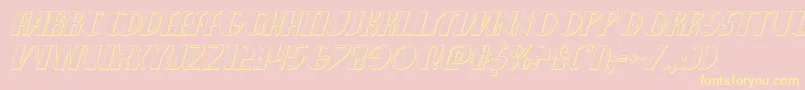 Nathanbrazil3Dital Font – Yellow Fonts on Pink Background