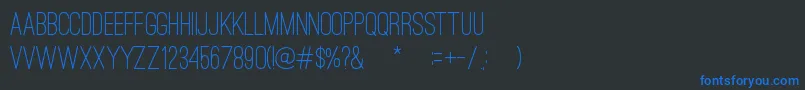 OstrichSansRoundedMedium Font – Blue Fonts on Black Background