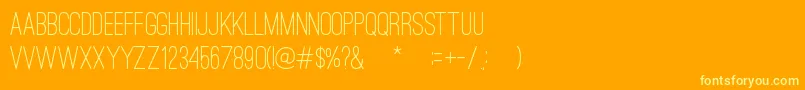 OstrichSansRoundedMedium Font – Yellow Fonts on Orange Background