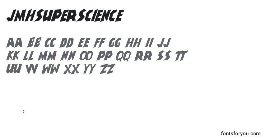 Schriftart JmhSuperScience – Alphabet, Zahlen, spezielle Symbole