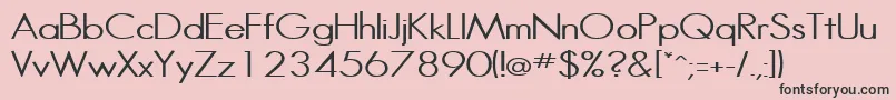 HalibutcondensedRegular Font – Black Fonts on Pink Background