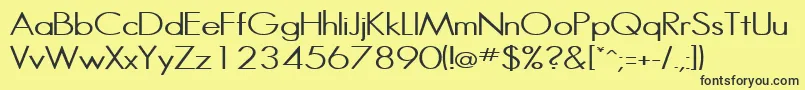 HalibutcondensedRegular Font – Black Fonts on Yellow Background