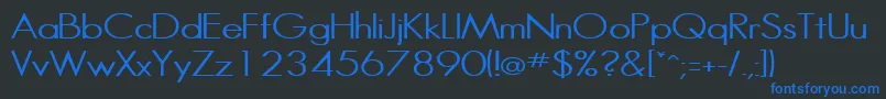 HalibutcondensedRegular Font – Blue Fonts on Black Background