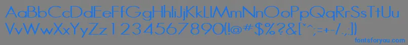 HalibutcondensedRegular Font – Blue Fonts on Gray Background