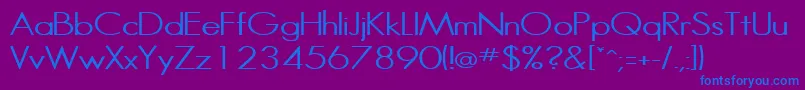 Police HalibutcondensedRegular – polices bleues sur fond violet
