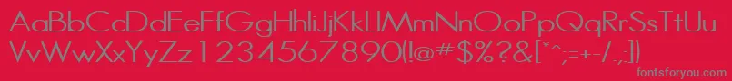 HalibutcondensedRegular Font – Gray Fonts on Red Background