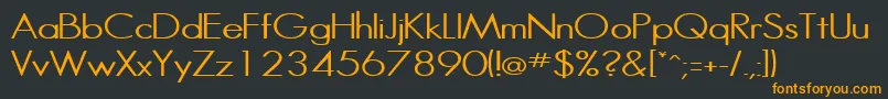 HalibutcondensedRegular Font – Orange Fonts on Black Background