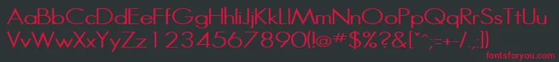 Шрифт HalibutcondensedRegular – красные шрифты на чёрном фоне