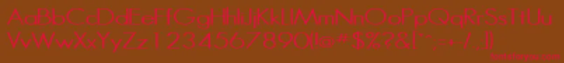 HalibutcondensedRegular Font – Red Fonts on Brown Background