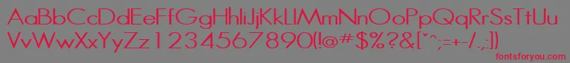 HalibutcondensedRegular Font – Red Fonts on Gray Background