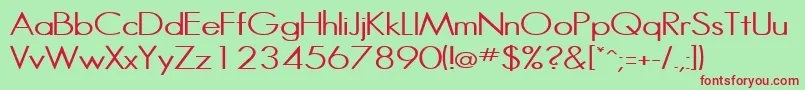 HalibutcondensedRegular Font – Red Fonts on Green Background