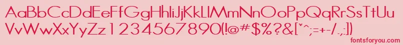 HalibutcondensedRegular-Schriftart – Rote Schriften auf rosa Hintergrund