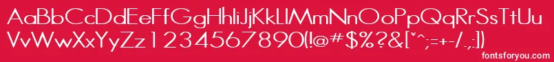 HalibutcondensedRegular Font – White Fonts on Red Background