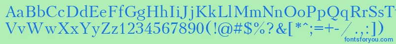 Kudriashov Font – Blue Fonts on Green Background