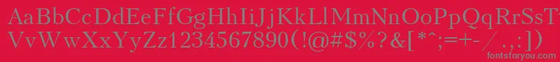 Kudriashov Font – Gray Fonts on Red Background