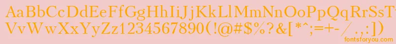 Kudriashov Font – Orange Fonts on Pink Background