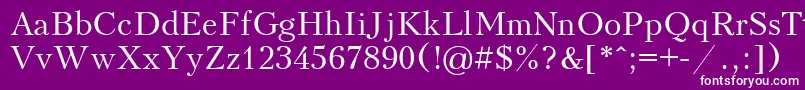 Kudriashov-fontti – valkoiset fontit violetilla taustalla