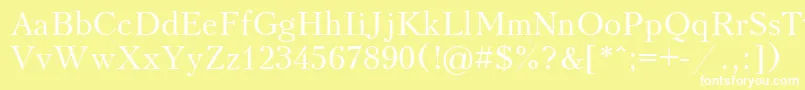 Kudriashov Font – White Fonts on Yellow Background