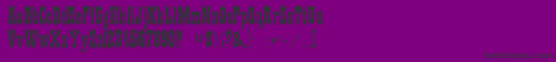 Tarentino-Schriftart – Schwarze Schriften auf violettem Hintergrund