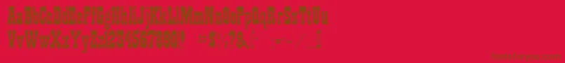 Lisätietoja Tarentino-fontista Tarentino-fontti – ruskeat fontit punaisella taustalla
