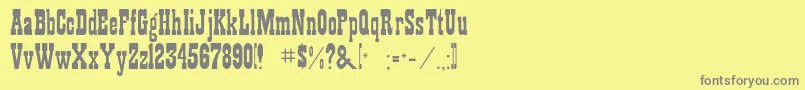 Tarentino Font – Gray Fonts on Yellow Background