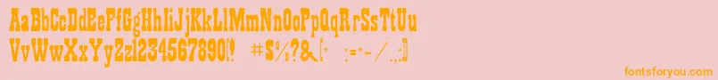 Tarentino Font – Orange Fonts on Pink Background