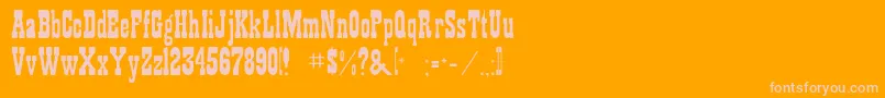 Tarentino Font – Pink Fonts on Orange Background