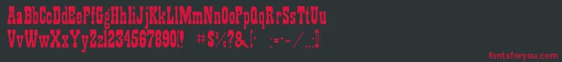 Tarentino Font – Red Fonts on Black Background