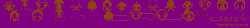SkateOrDie Font – Brown Fonts on Purple Background