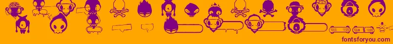 SkateOrDie Font – Purple Fonts on Orange Background