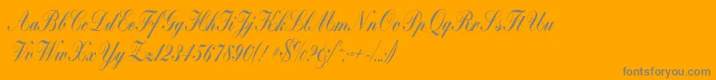 Bolina-Schriftart – Graue Schriften auf orangefarbenem Hintergrund