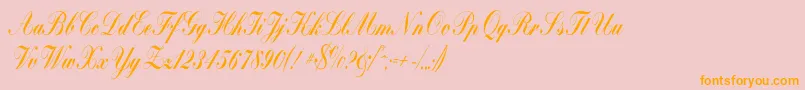 Bolina Font – Orange Fonts on Pink Background