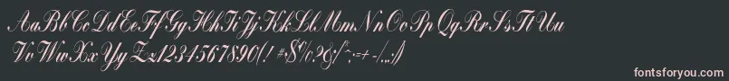 Bolina Font – Pink Fonts on Black Background