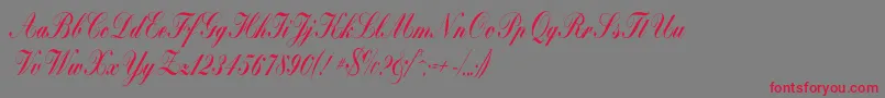 Bolina Font – Red Fonts on Gray Background