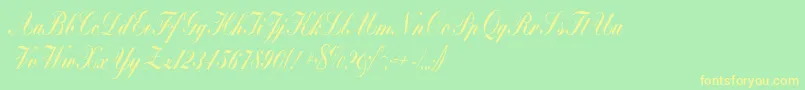 Bolina Font – Yellow Fonts on Green Background
