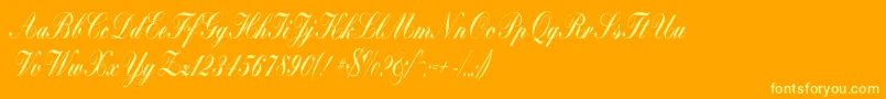 Bolina Font – Yellow Fonts on Orange Background