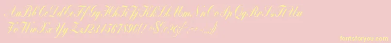 Bolina Font – Yellow Fonts on Pink Background