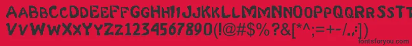 Mk2 Font – Black Fonts on Red Background