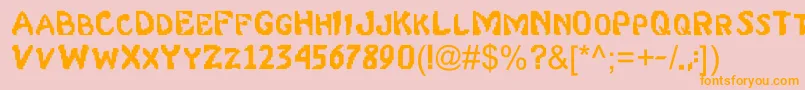 Mk2 Font – Orange Fonts on Pink Background