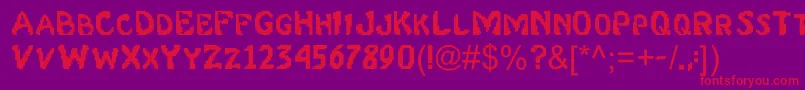 Mk2 Font – Red Fonts on Purple Background