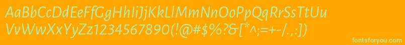 More about LunasansItalic Font LunasansItalic Font – Green Fonts on Orange Background
