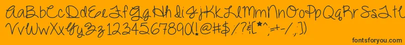 Шрифт Dazzlingdivas – чёрные шрифты на оранжевом фоне