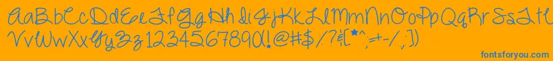 Шрифт Dazzlingdivas – синие шрифты на оранжевом фоне