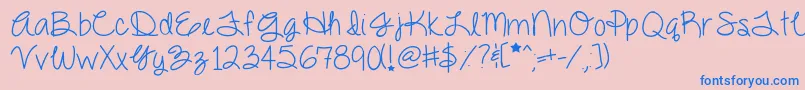 Шрифт Dazzlingdivas – синие шрифты на розовом фоне