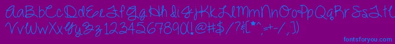 Шрифт Dazzlingdivas – синие шрифты на фиолетовом фоне