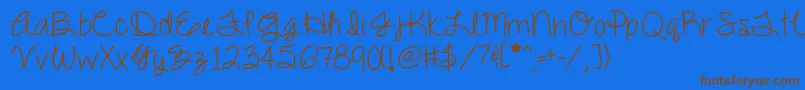 Dazzlingdivas-fontti – ruskeat fontit sinisellä taustalla