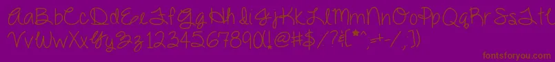 Шрифт Dazzlingdivas – коричневые шрифты на фиолетовом фоне